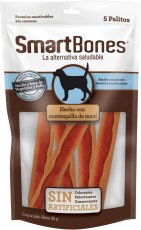 Snack Smartbones sin artificiales mantequilla de maní - mini 5 unidades